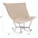 Puff Titanium Frame with Prairie Linen Natural Scroll Rocker with Cover